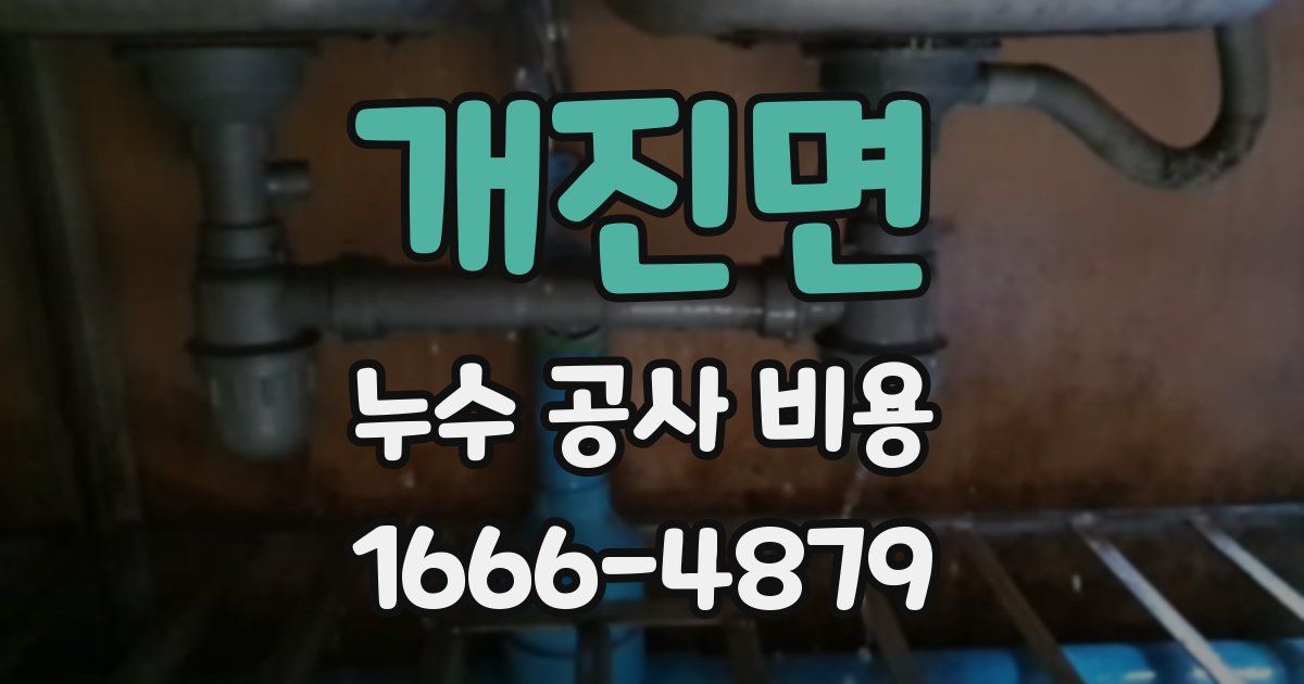 개진면 누수 공사 비용
