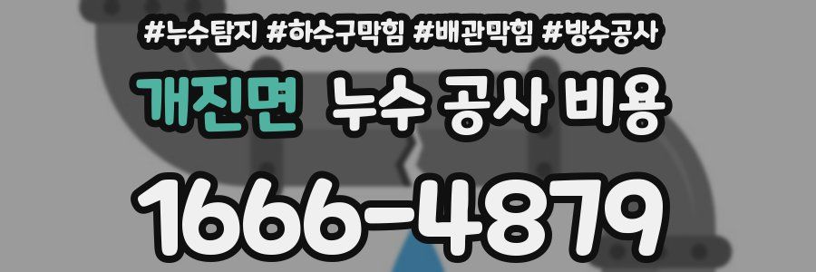 개진면 누수 공사 비용