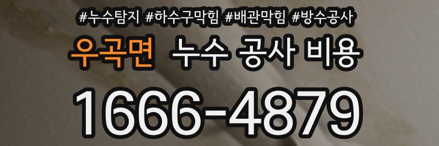 우곡면 누수 공사 비용
