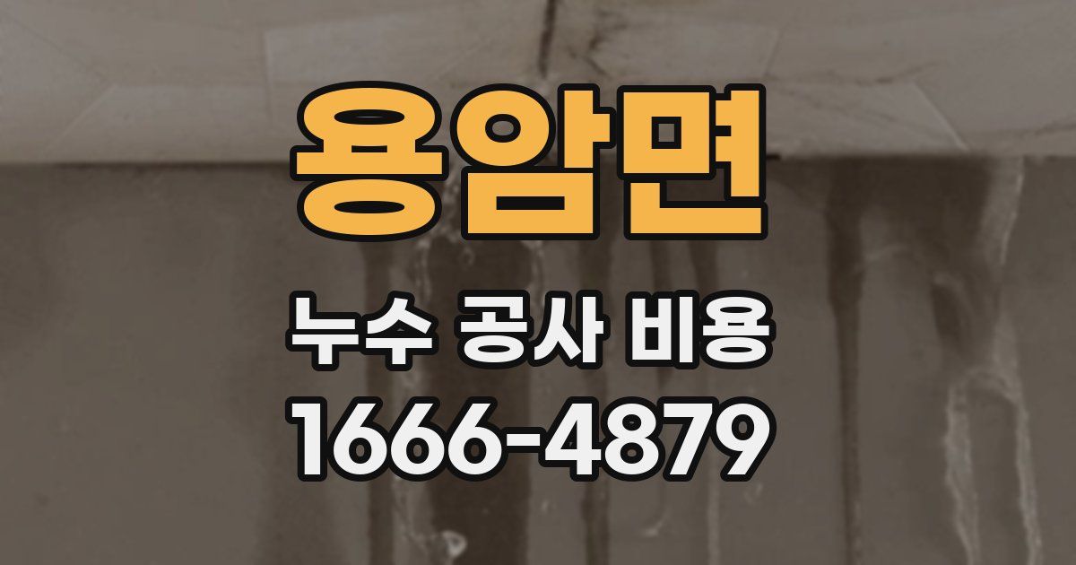 용암면 누수 공사 비용