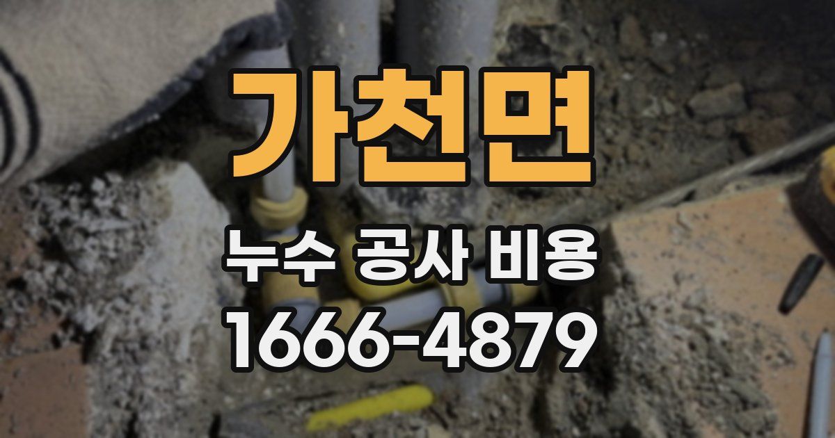 가천면 누수 공사 비용