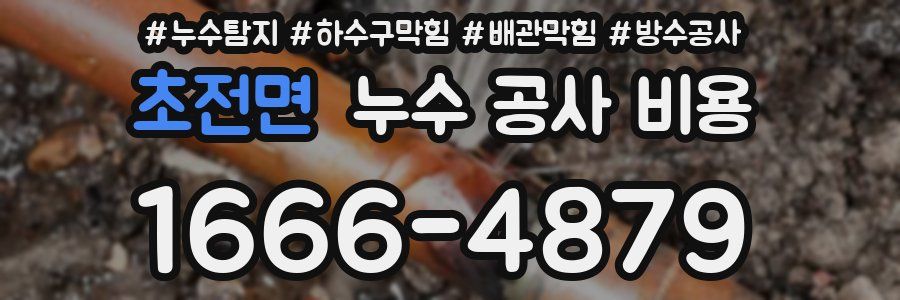 초전면 누수 공사 비용