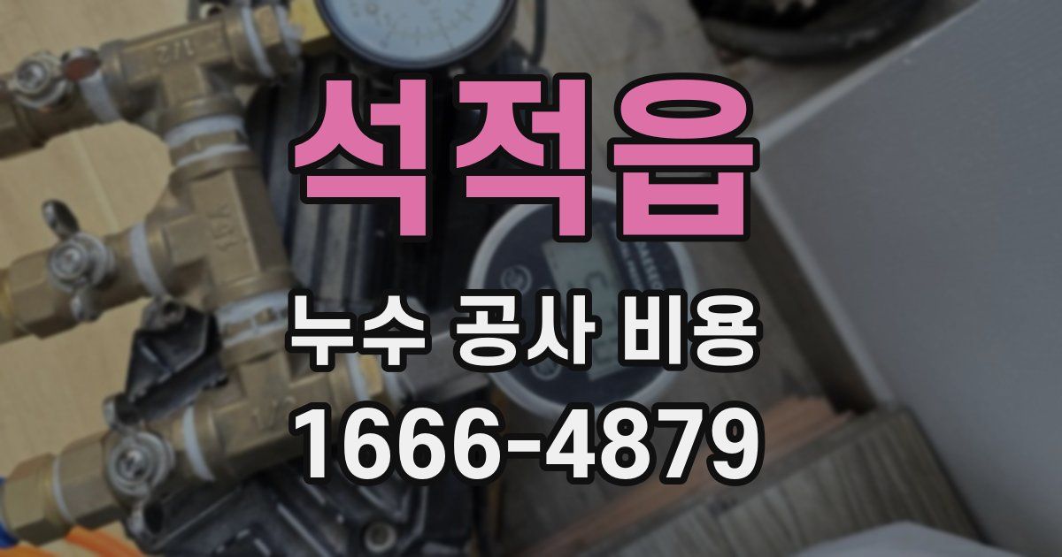 석적읍 누수 공사 비용