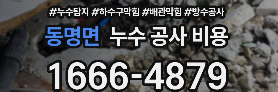 동명면 누수 공사 비용