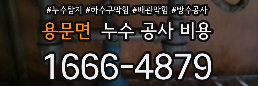 용문면 누수 공사 비용