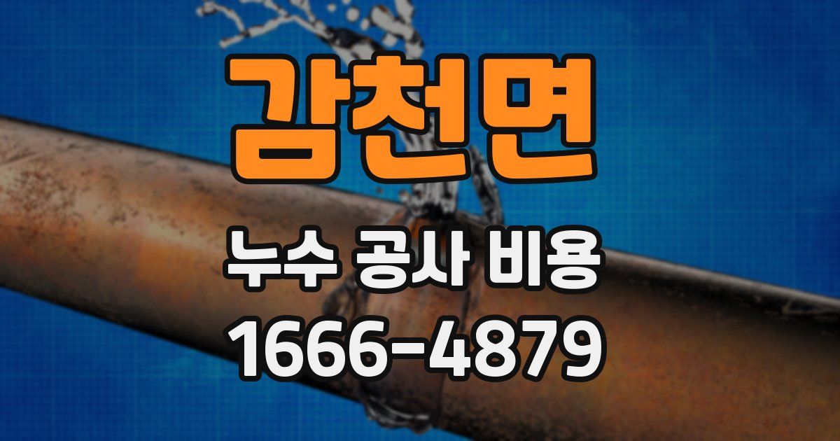 감천면 누수 공사 비용