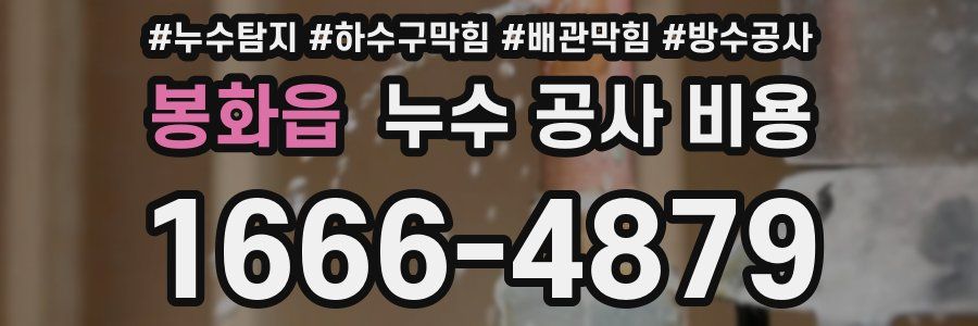 봉화읍 누수 공사 비용