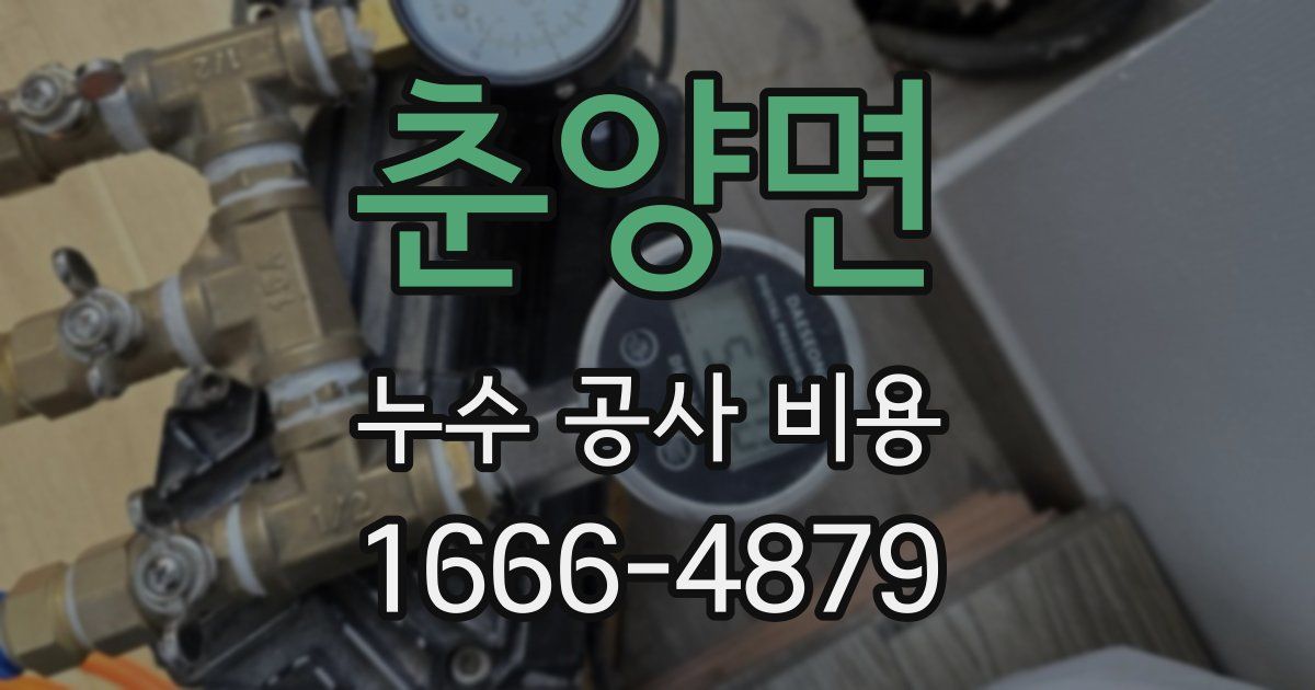 춘양면 누수 공사 비용