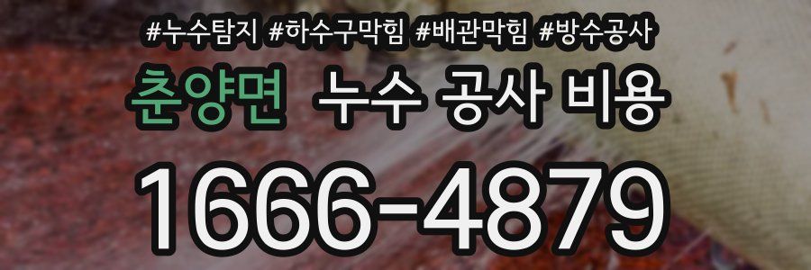 춘양면 누수 공사 비용