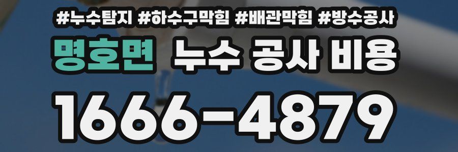 명호면 누수 공사 비용