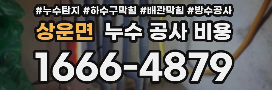 상운면 누수 공사 비용