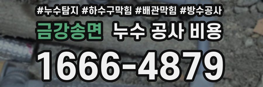 금강송면 누수 공사 비용