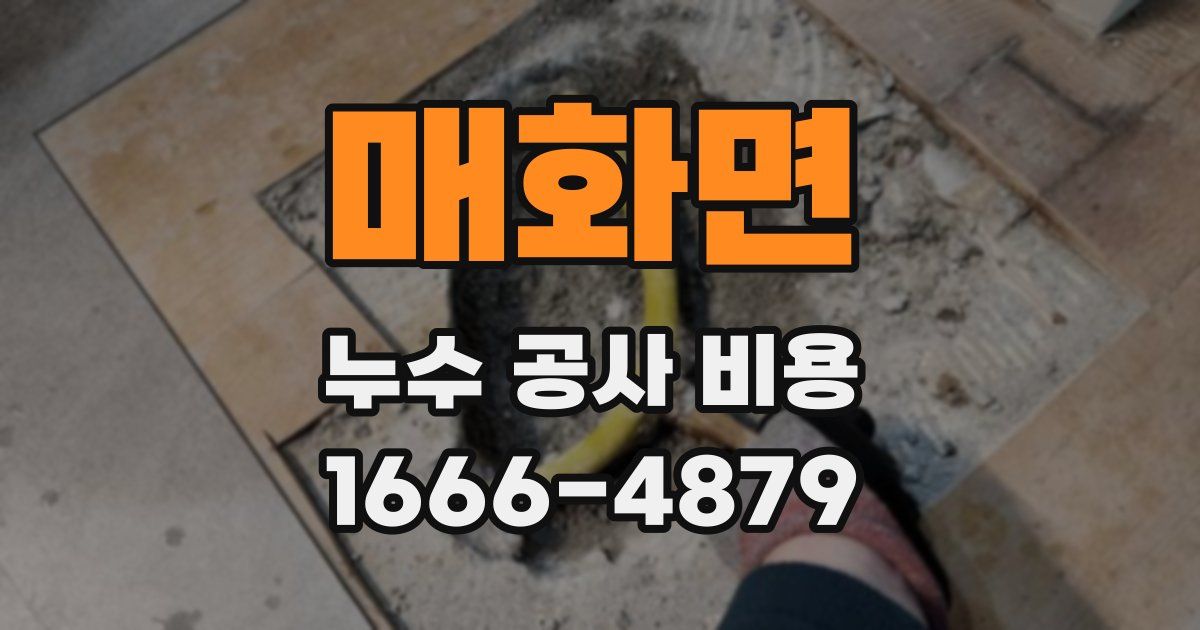 매화면 누수 공사 비용