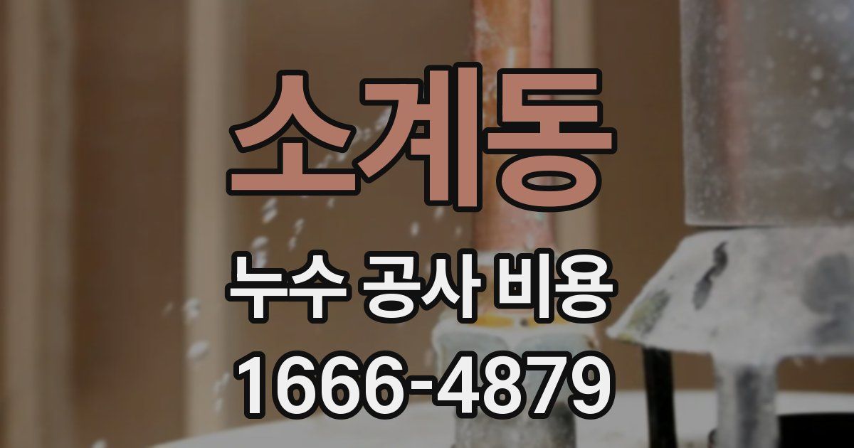소계동 누수 공사 비용