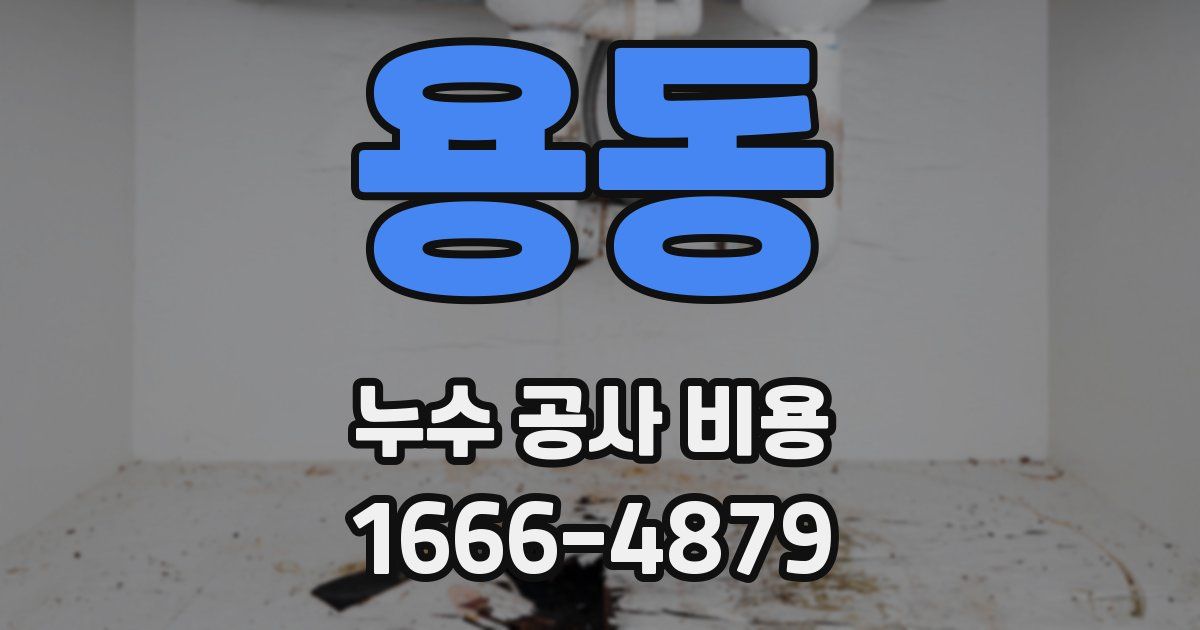 용동 누수 공사 비용