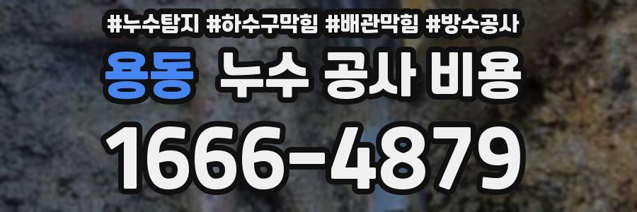 용동 누수 공사 비용