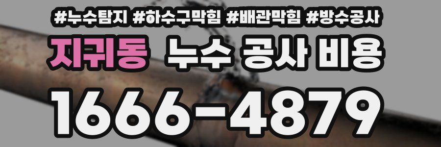 지귀동 누수 공사 비용
