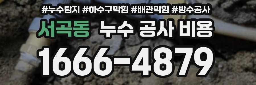 서곡동 누수 공사 비용