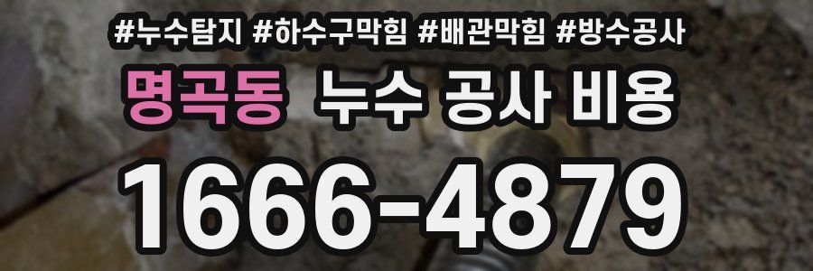 명곡동 누수 공사 비용