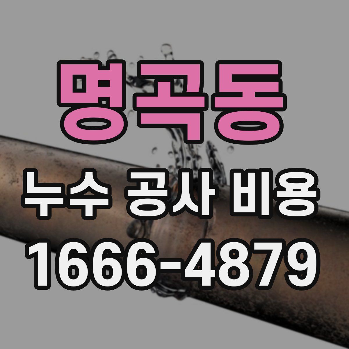 명곡동 누수 공사 비용