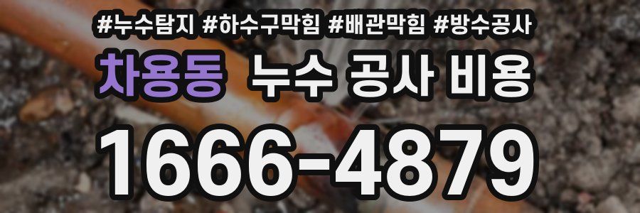 차용동 누수 공사 비용