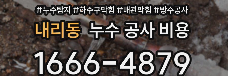 내리동 누수 공사 비용