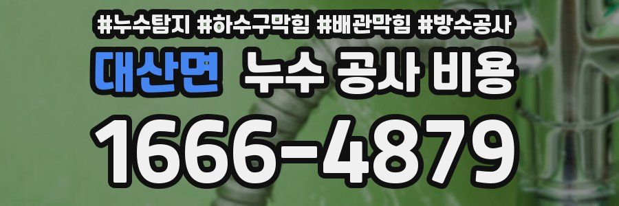 대산면 누수 공사 비용