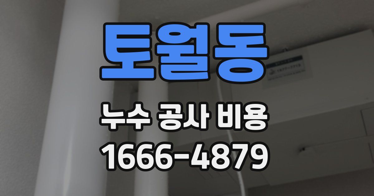 토월동 누수 공사 비용
