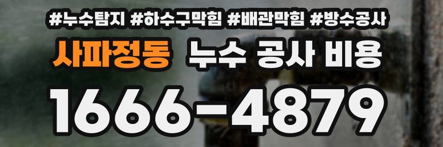 사파정동 누수 공사 비용