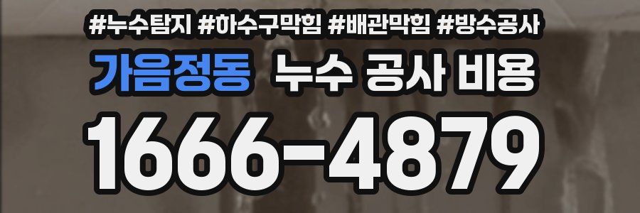 가음정동 누수 공사 비용