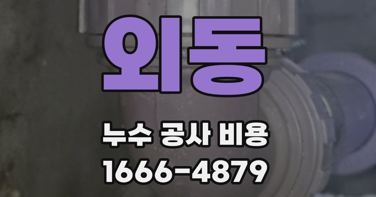 외동 누수 공사 비용