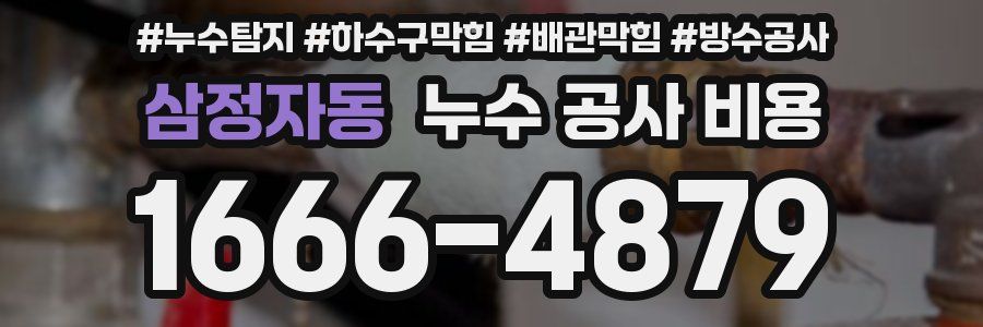 삼정자동 누수 공사 비용