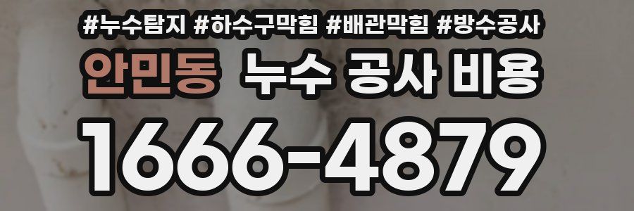 안민동 누수 공사 비용