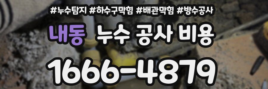 내동 누수 공사 비용