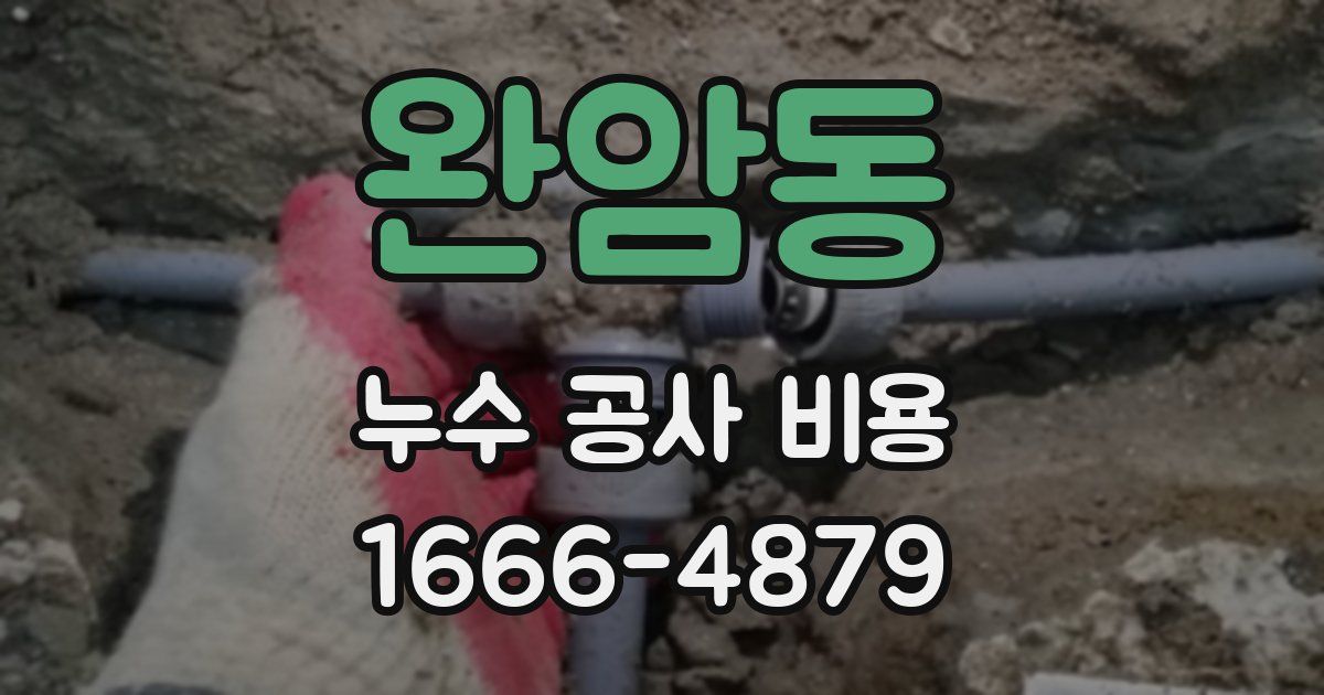 완암동 누수 공사 비용