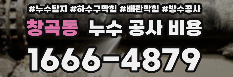 창곡동 누수 공사 비용