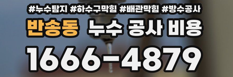 반송동 누수 공사 비용