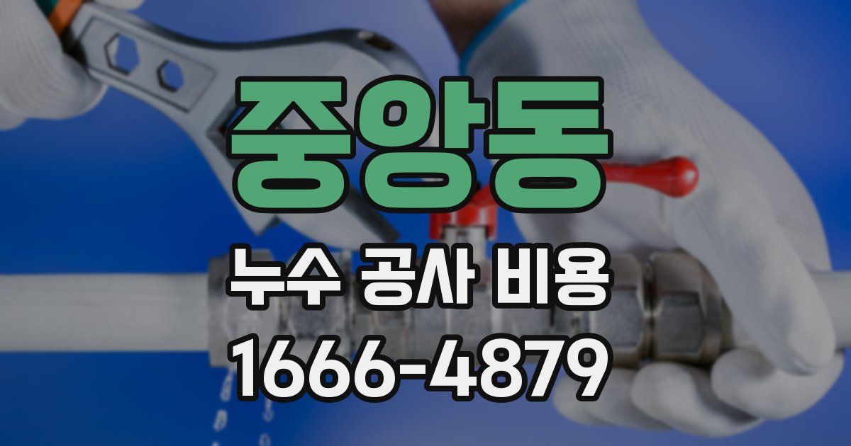 중앙동 누수 공사 비용
