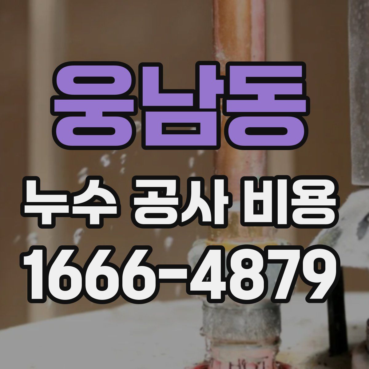 웅남동 누수 공사 비용