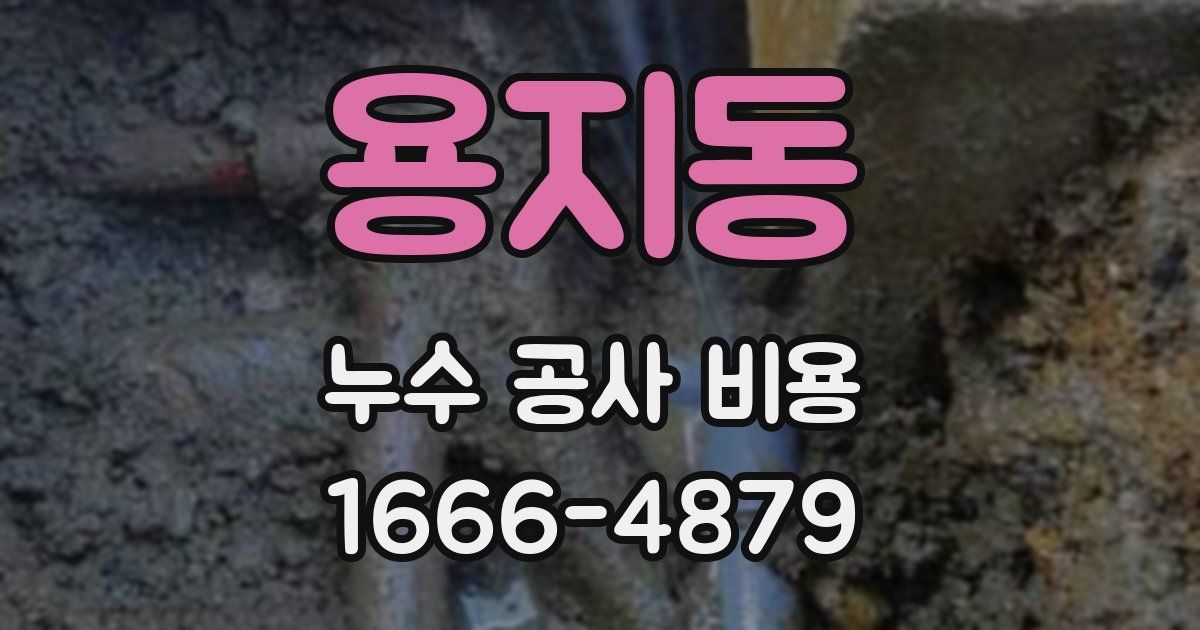 용지동 누수 공사 비용