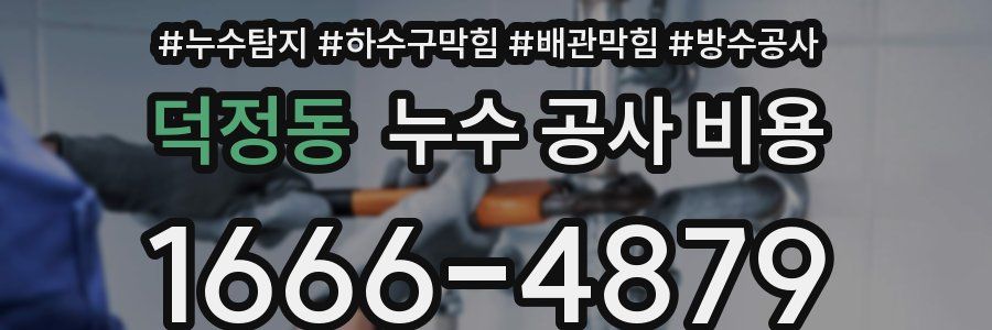 덕정동 누수 공사 비용