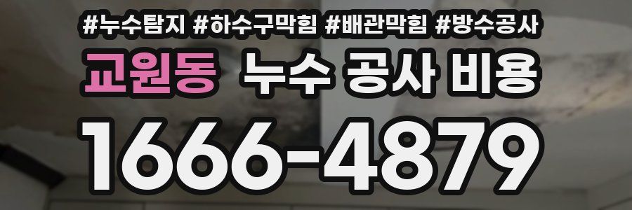 교원동 누수 공사 비용