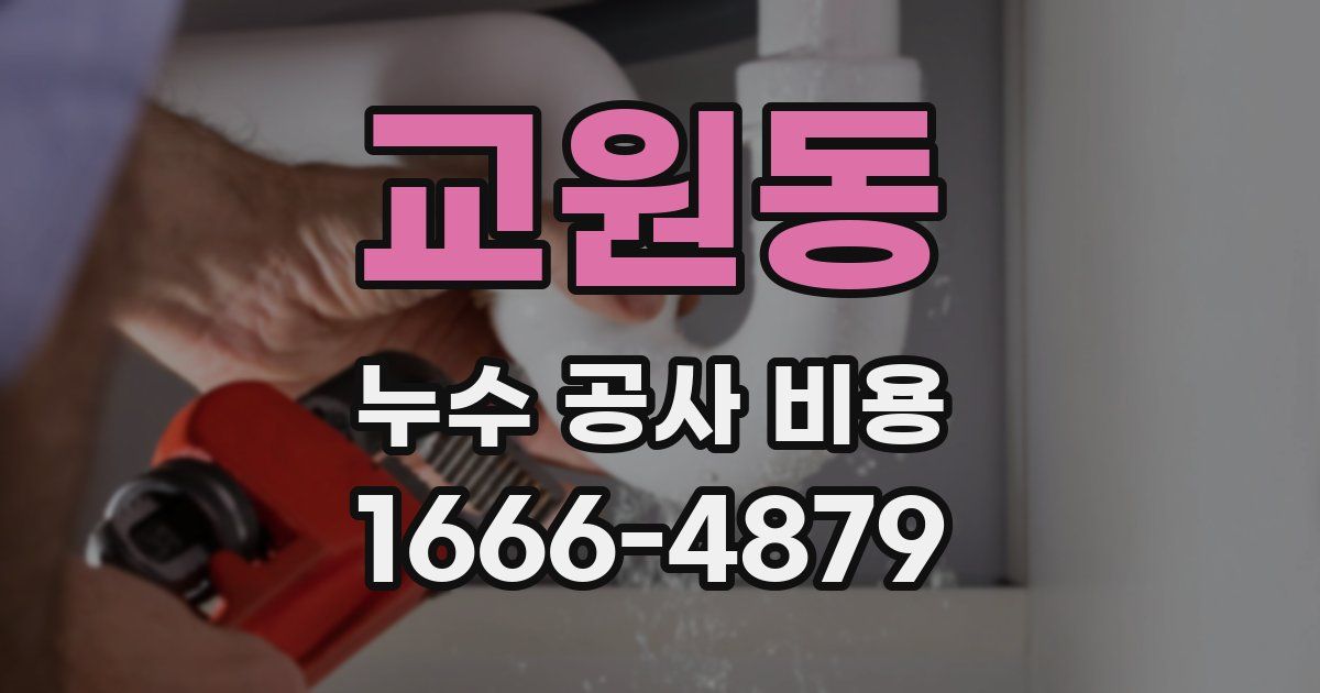 교원동 누수 공사 비용