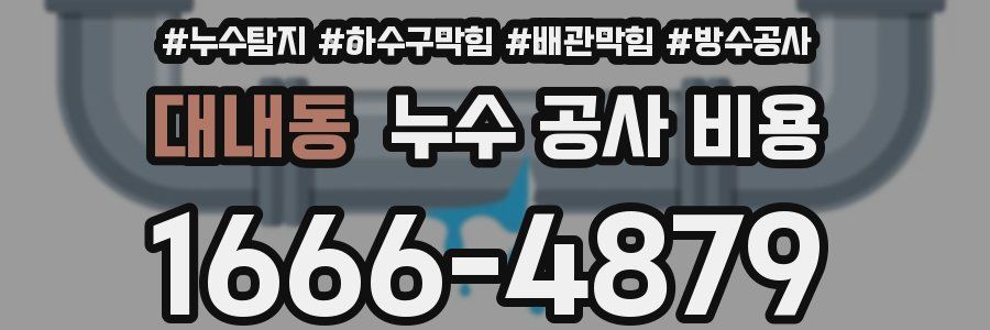 대내동 누수 공사 비용