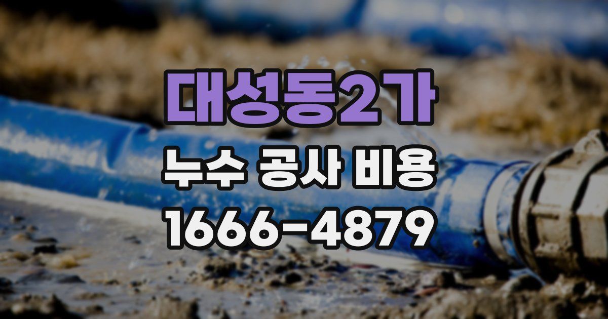 대성동2가 누수 공사 비용
