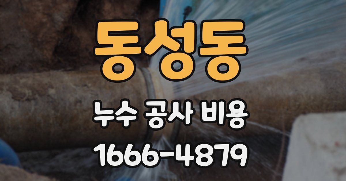 동성동 누수 공사 비용