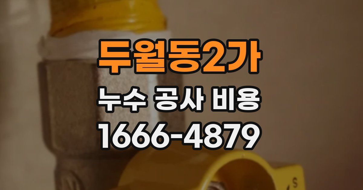 두월동2가 누수 공사 비용