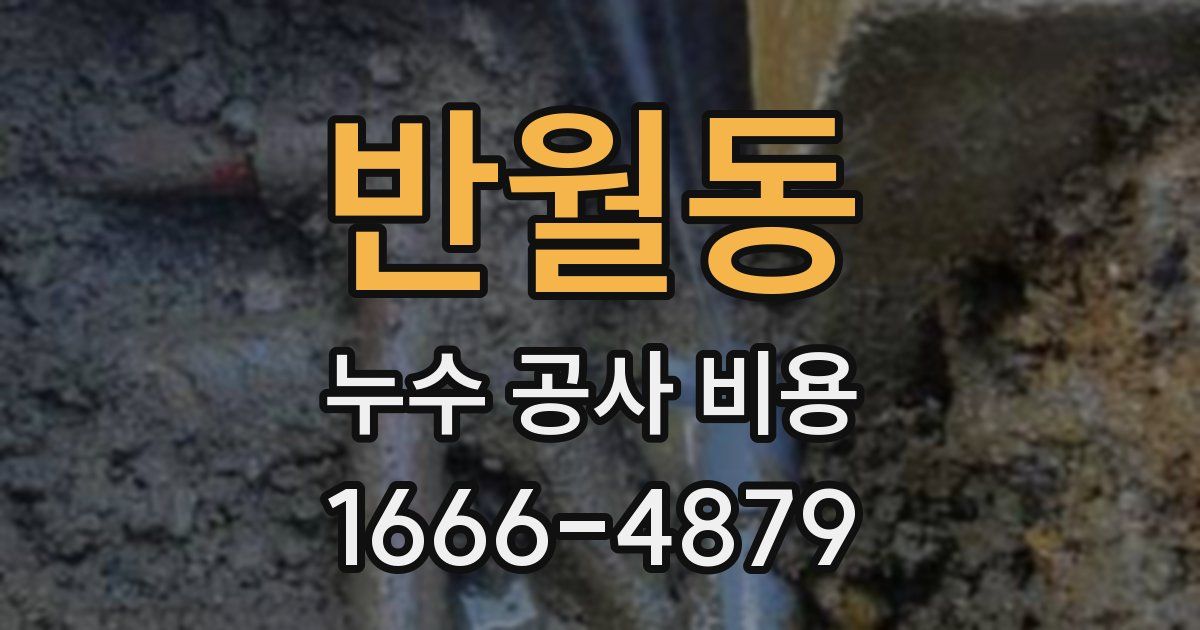 반월동 누수 공사 비용