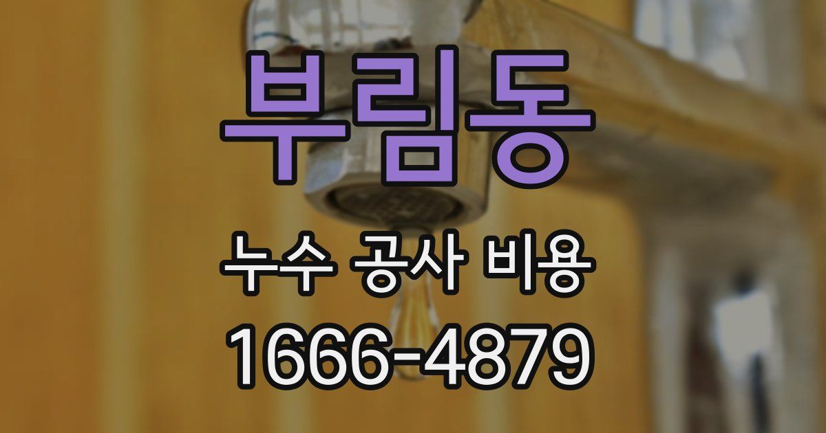 부림동 누수 공사 비용