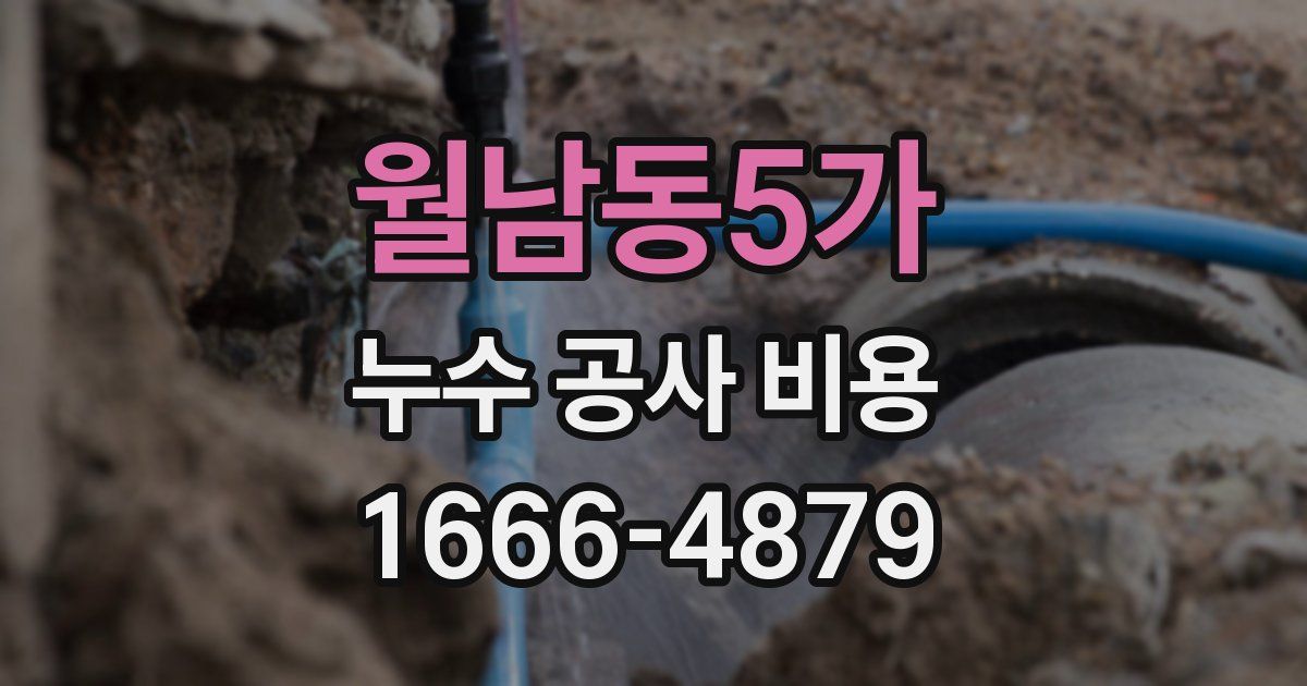 월남동5가 누수 공사 비용